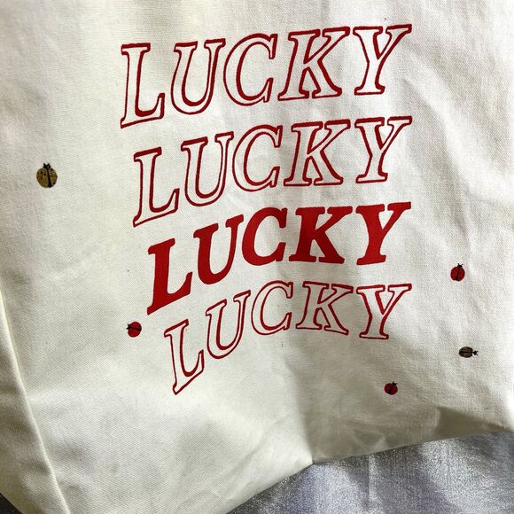 KATE SPADE Shopper "Lucky Ladybug" Canvas Tote Bag - Picture 4 of 13